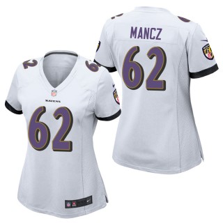 Women's Baltimore Ravens Greg Mancz White Game Jersey