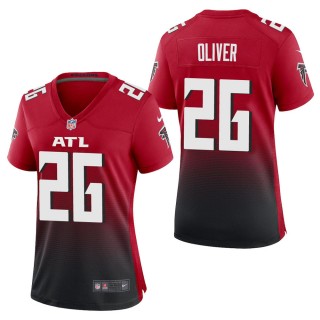 Women's Atlanta Falcons Isaiah Oliver Red 2nd Alternate Game Jersey