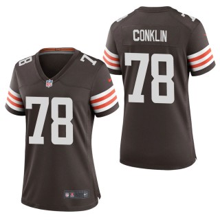 Women's Cleveland Browns Jack Conklin Brown Game Jersey
