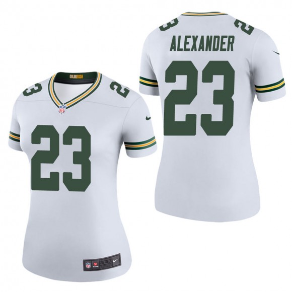 Women's Green Bay Packers Jaire Alexander White Color Rush Legend Jersey