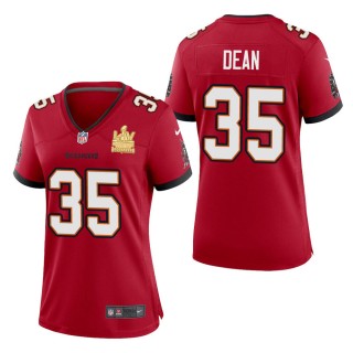 Women's Tampa Bay Buccaneers Jamel Dean Red Super Bowl LV Champions Jersey