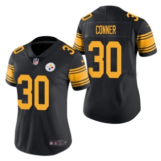 Women's Pittsburgh Steelers James Conner Black Color Rush Limited Jersey