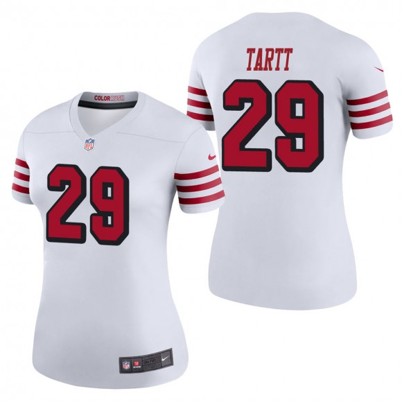 Women's San Francisco 49ers Jaquiski Tartt White Color Rush Legend Jersey