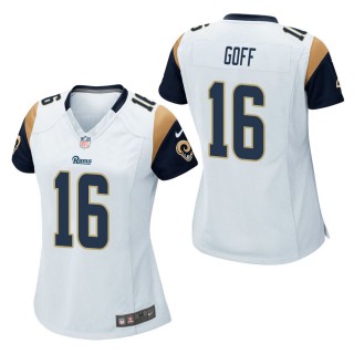 Women's Los Angeles Rams Jared Goff White Game Jersey