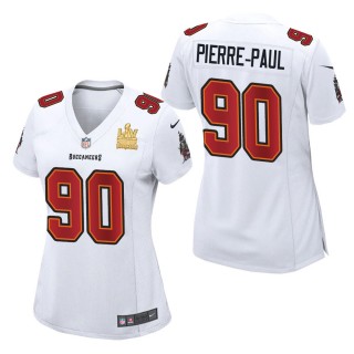 Women's Tampa Bay Buccaneers Jason Pierre-Paul White Super Bowl LV Champions Jersey