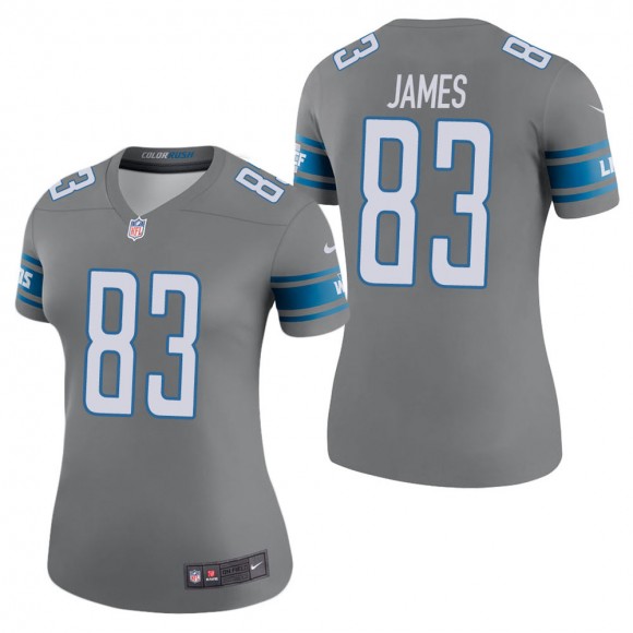 Women's Detroit Lions Jesse James Steel Color Rush Legend Jersey