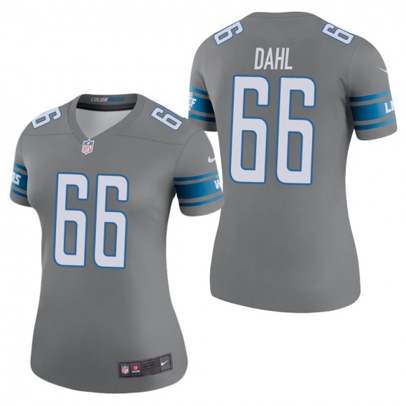 Women's Detroit Lions Joe Dahl Steel Color Rush Legend Jersey