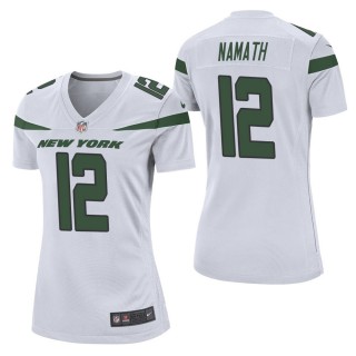 Women's New York Jets Joe Namath White Game Jersey