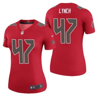 Women's Tampa Bay Buccaneers John Lynch Red Color Rush Legend Jersey