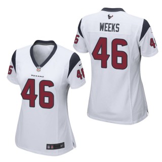 Women's Houston Texans Jon Weeks White Game Jersey