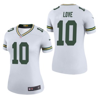 Women's Green Bay Packers Jordan Love White Color Rush Legend Jersey