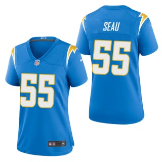 Women's Los Angeles Chargers Junior Seau Powder Blue Game Jersey