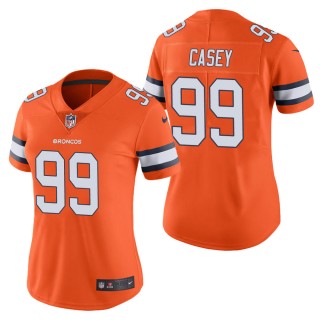Women's Denver Broncos Jurrell Casey Orange Color Rush Limited Jersey