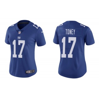 Women's New York Giants Kadarius Toney Royal Vapor Limited Jersey