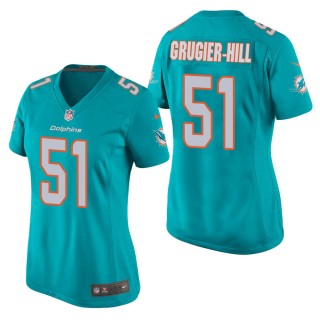 Women's Miami Dolphins Kamu Grugier-Hill Aqua Game Jersey