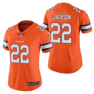 Women's Denver Broncos Kareem Jackson Orange Color Rush Limited Jersey