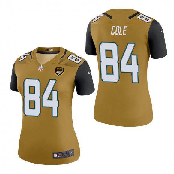 Women's Jacksonville Jaguars Keelan Cole Gold Color Rush Legend Jersey