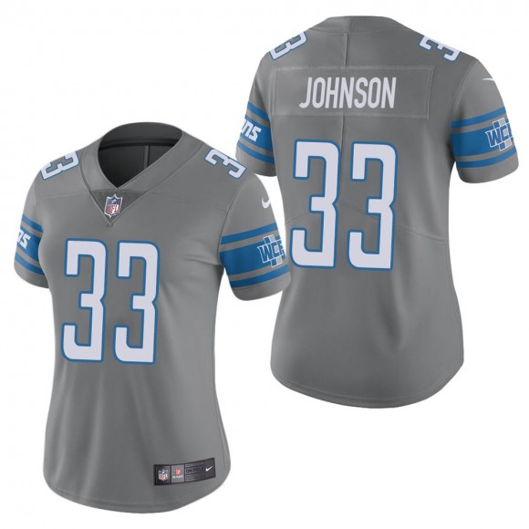 Women's Detroit Lions Kerryon Johnson Steel Color Rush Limited Jersey