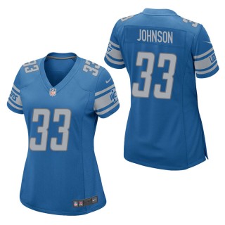 Women's Detroit Lions Kerryon Johnson Blue Game Jersey