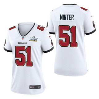 Women's Tampa Bay Buccaneers Kevin Minter White Super Bowl LV Jersey