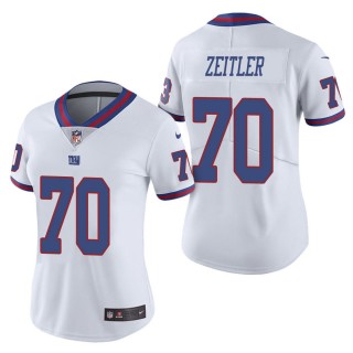 Women's New York Giants Kevin Zeitler White Color Rush Limited Jersey