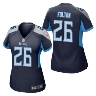 Women's Tennessee Titans Kristian Fulton Navy Game Jersey