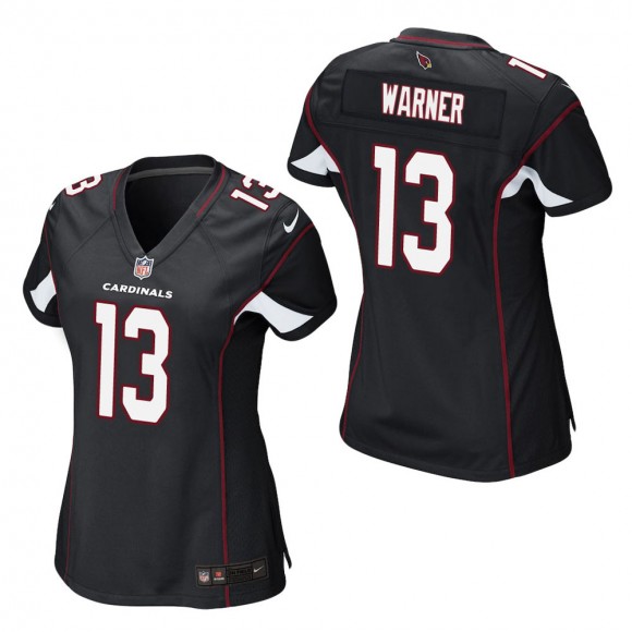 Women's Arizona Cardinals Kurt Warner Black Game Jersey