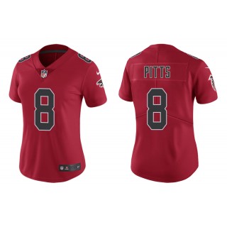 Women's Atlanta Falcons Kyle Pitts Red Color Rush Limited Jersey
