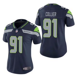 Women's Seattle Seahawks L.J. Collier Navy Vapor Untouchable Limited Jersey