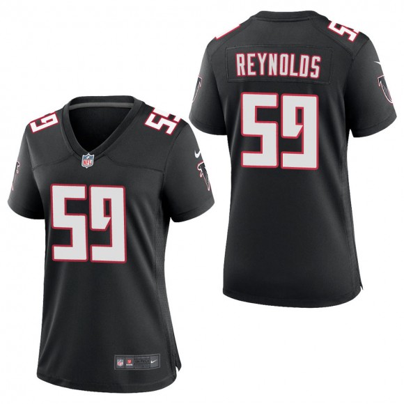 Women's Atlanta Falcons LaRoy Reynolds Black Throwback Game Jersey