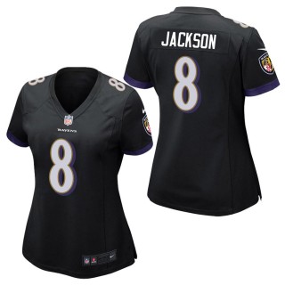 Women's Baltimore Ravens Lamar Jackson Black Game Jersey