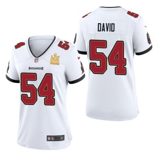 Women's Tampa Bay Buccaneers Lavonte David White Super Bowl LV Champions Jersey