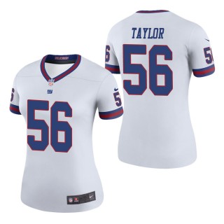Women's New York Giants Lawrence Taylor White Color Rush Legend Jersey