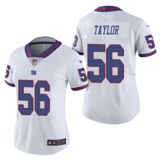 Women's New York Giants Lawrence Taylor White Color Rush Limited Jersey