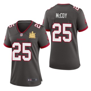 Women's Tampa Bay Buccaneers LeSean McCoy Pewter Super Bowl LV Champions Jersey