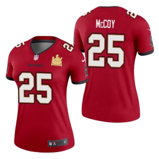 Women's Tampa Bay Buccaneers LeSean McCoy Red Super Bowl LV Champions Jersey