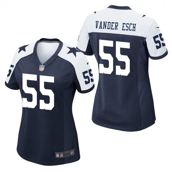 Women's Dallas Cowboys Leighton Vander Esch Navy Alternate Game Jersey