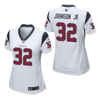 Women's Houston Texans Lonnie Johnson Jr. White Game Jersey