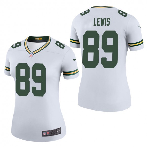 Women's Green Bay Packers Marcedes Lewis White Color Rush Legend Jersey
