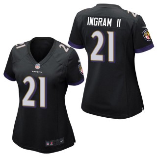 Women's Baltimore Ravens Mark Ingram Black Game Jersey