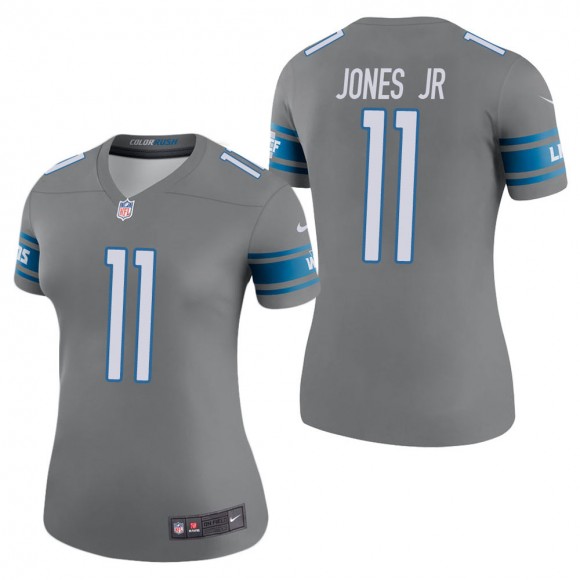 Women's Detroit Lions Marvin Jones Jr Steel Color Rush Legend Jersey