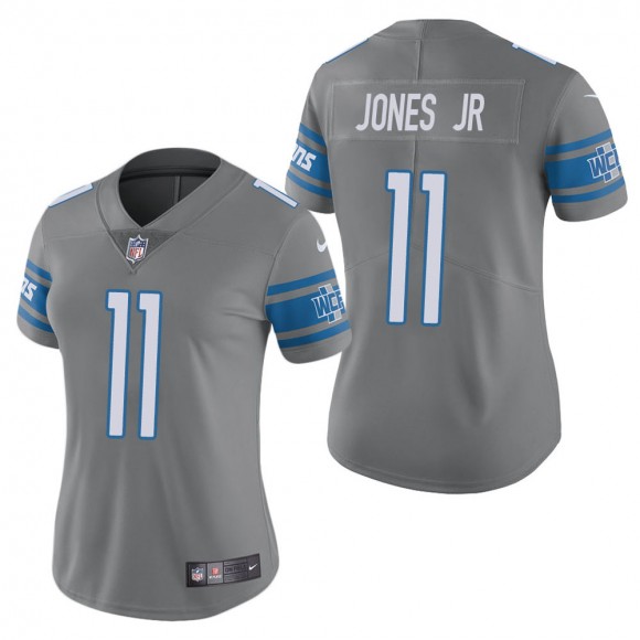 Women's Detroit Lions Marvin Jones Jr Steel Color Rush Limited Jersey