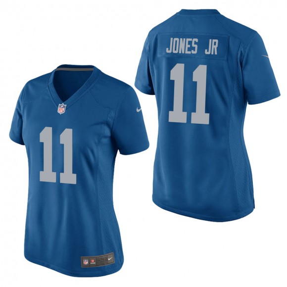 Women's Detroit Lions Marvin Jones Jr Blue Throwback Game Jersey