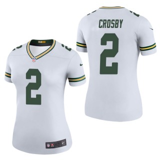 Women's Green Bay Packers Mason Crosby White Color Rush Legend Jersey