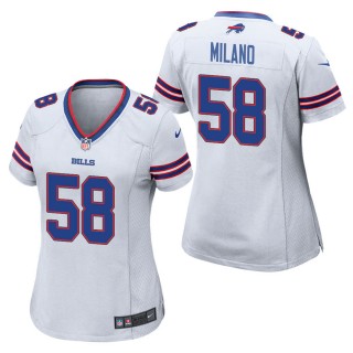 Women's Buffalo Bills Matt Milano White Game Jersey