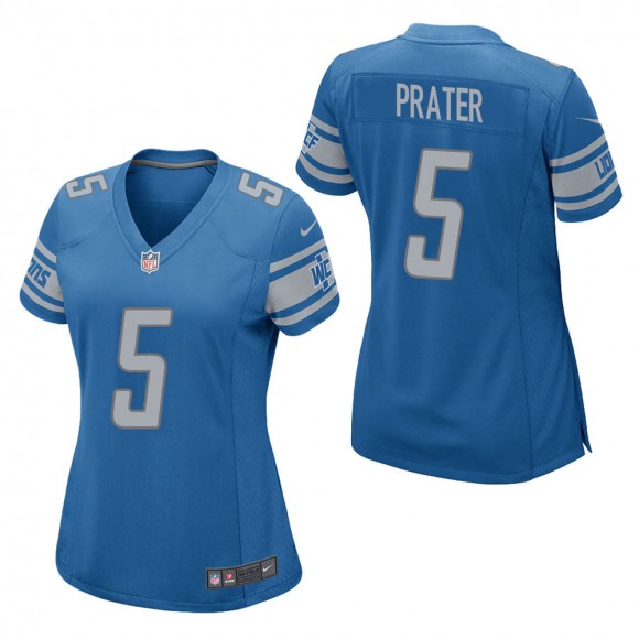 Women's Detroit Lions Matt Prater Blue Game Jersey