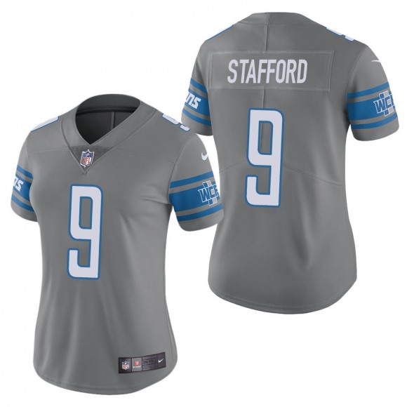 Women's Detroit Lions Matthew Stafford Steel Color Rush Limited Jersey