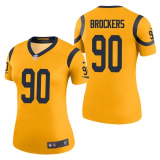 Women's Los Angeles Rams Michael Brockers Gold Color Rush Legend Jersey