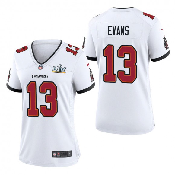 Women's Tampa Bay Buccaneers Mike Evans White Super Bowl LV Jersey