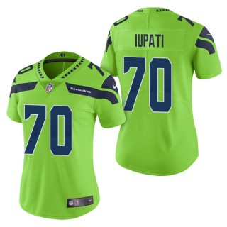 Women's Seattle Seahawks Mike Iupati Green Color Rush Limited Jersey